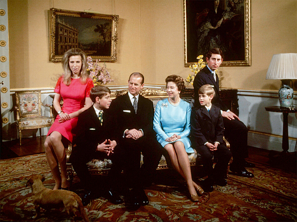 Королевская семья в Букингемском дворце 1972