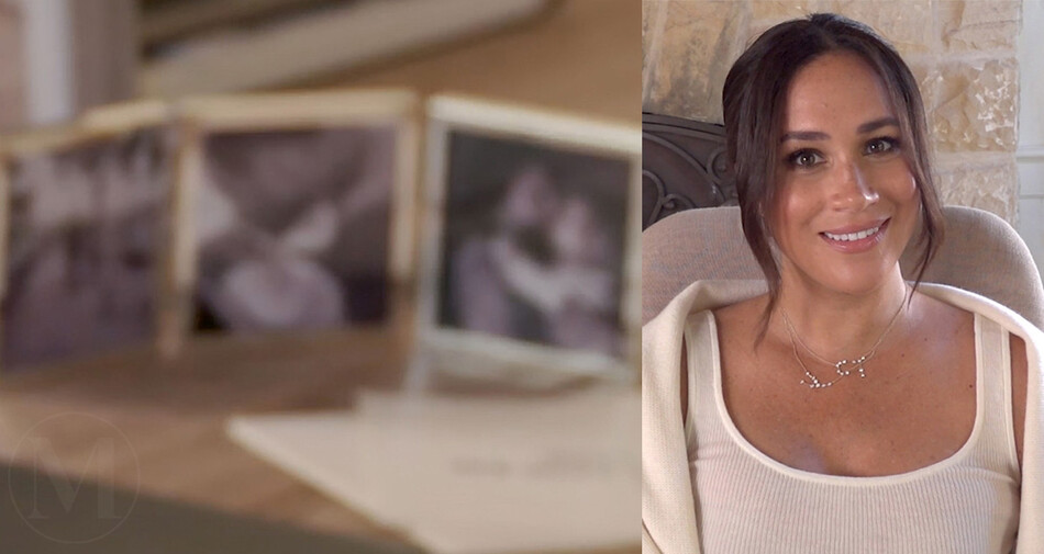 Кадр из ролика Меган Маркл приуроченного 40-летию герцогини с фотографиями молодой семьи Сассексков, 2021