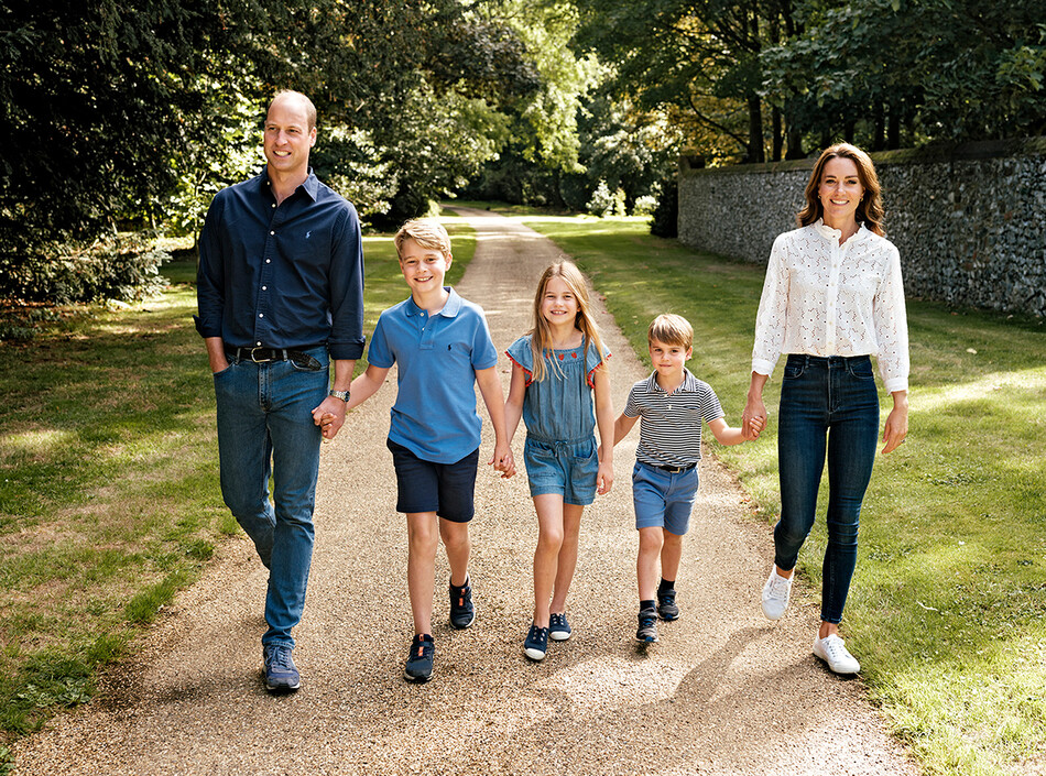 Принц Уильям и Кейт Миддлтон с детьми, 2022