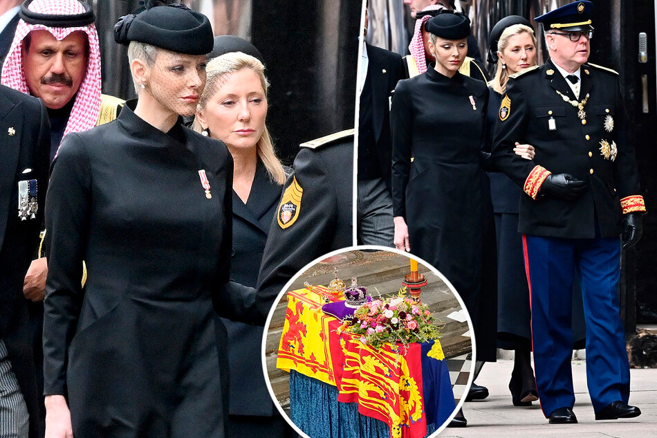 Шарлен, княгиня Монако была замечена на похоронах Елизаветы II
