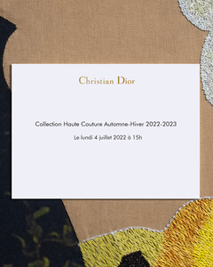 Прямая трансляция показа Dior Haute Couture осень-зима 2022/23
