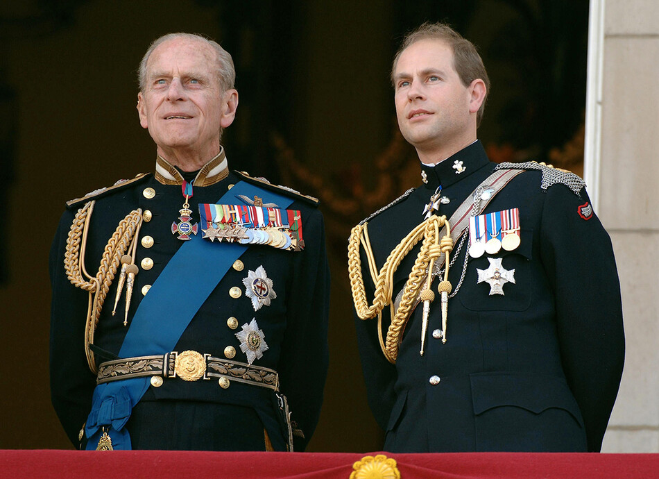 Герцог Эдинбургский, принц Филипп с принцем Эдвардом