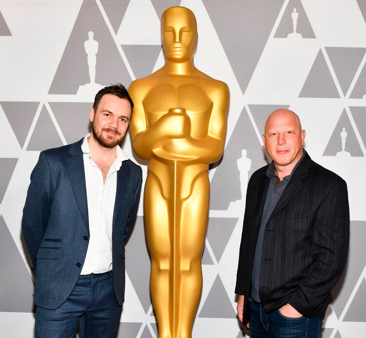  Кинематографисты Эд Перкинс (слева) и Джонатан Чинн посетили 91-ю церемонию вручения премии &laquo;Оскар&raquo; - &laquo;Неделя Оскара: документальные фильмы&raquo; в Академии кинематографических искусств и наук 19 февраля 2019 года в Беверли-Хиллз, Калифорния