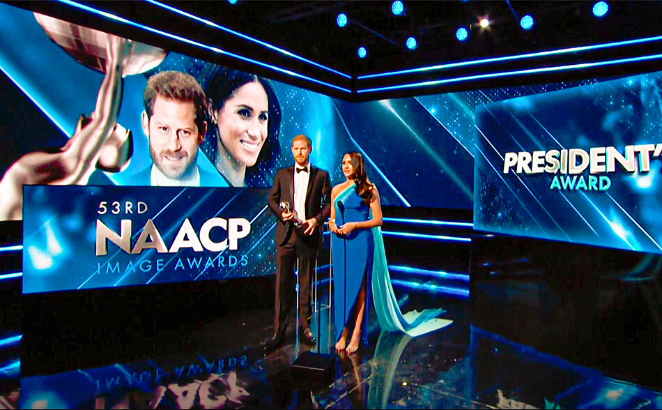 Принц Гарри и Меган Маркл во время вручения премии &mdash; NAACP Image Awards 24 февраля 2022