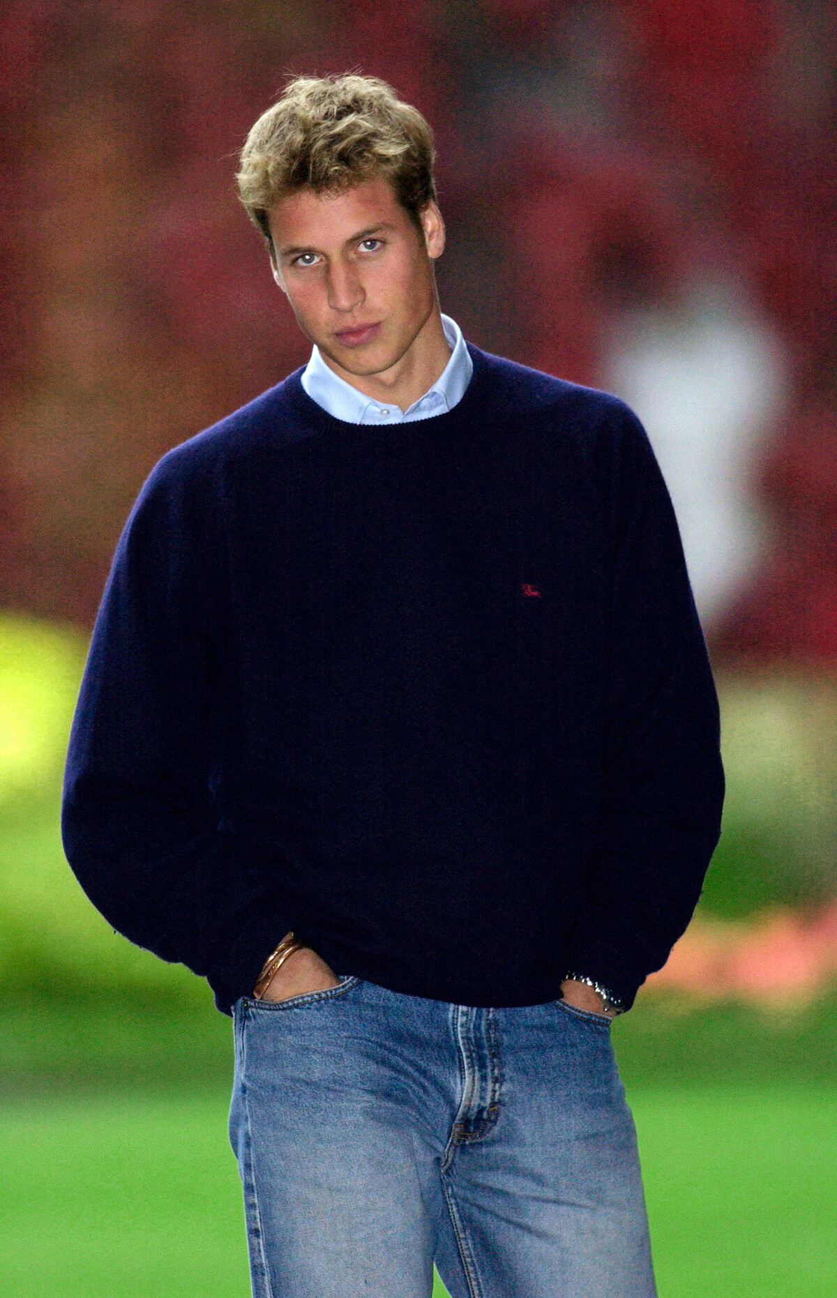 Принц Уильям в свой первый день в школе Сент-Эндрюс в 2001 году