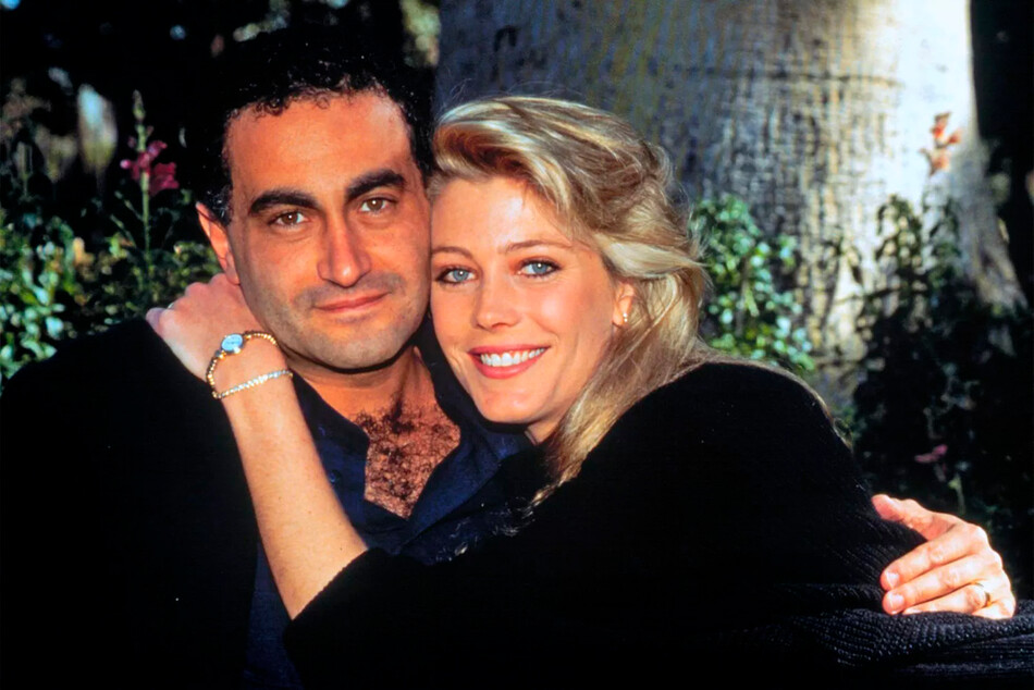 Доди Аль-Файед со своей женой моделью Сюзанной Грегард, 15 августа 1997 г.