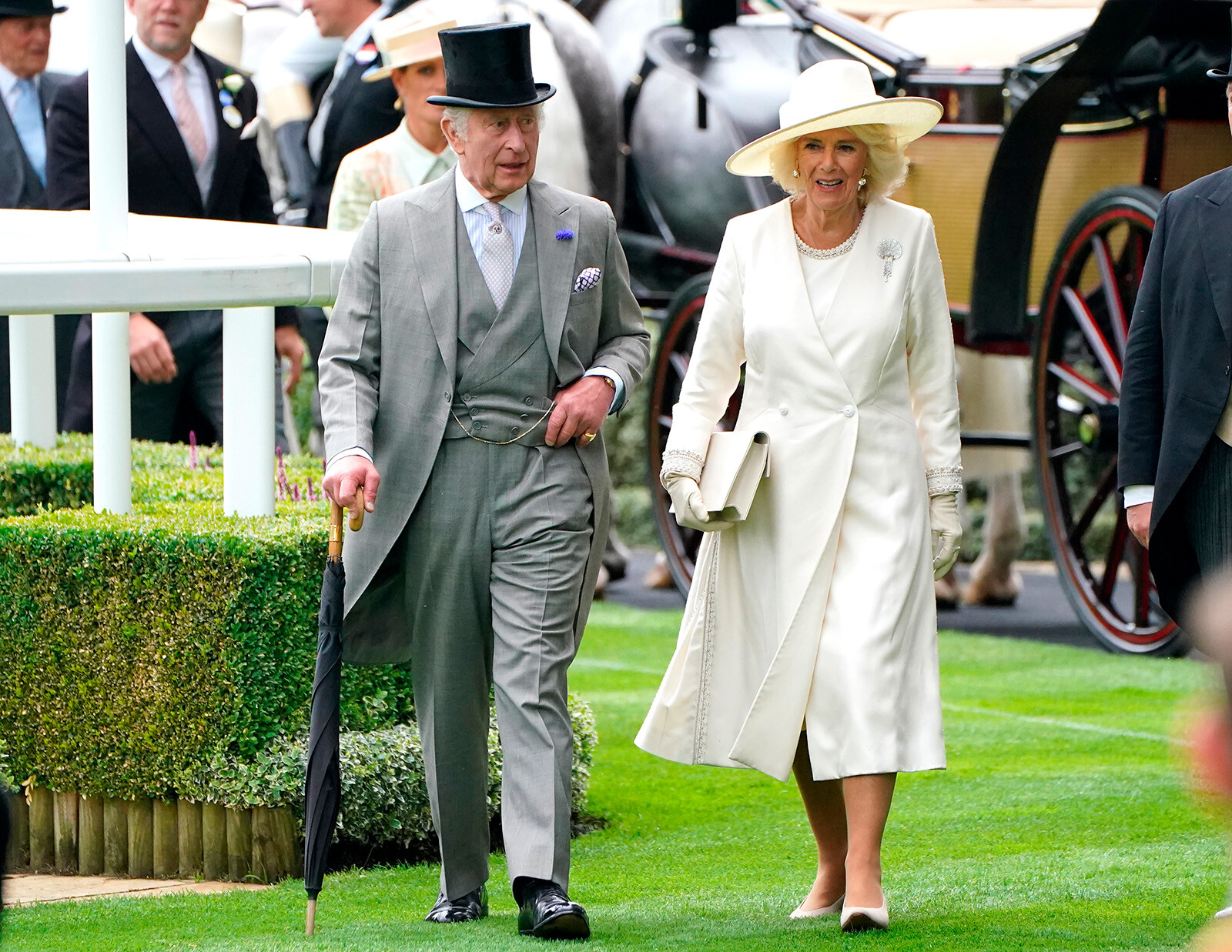 Карл III и королева Камилла на скачках Royal Ascot, 2023