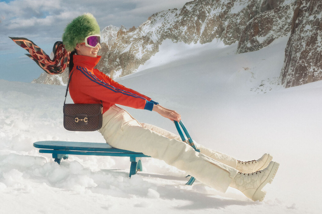 Gucci рекламная кампания горнолыжной коллекции Après-Ski