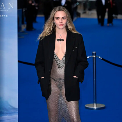 Кара Делевинь появилась в экстремально «голом» платье на премьере фильма