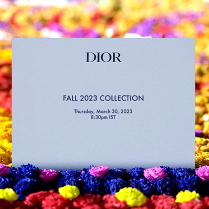 Прямая трансляция показа Dior с коллекцией pre-fall 2023 из Мумбаи