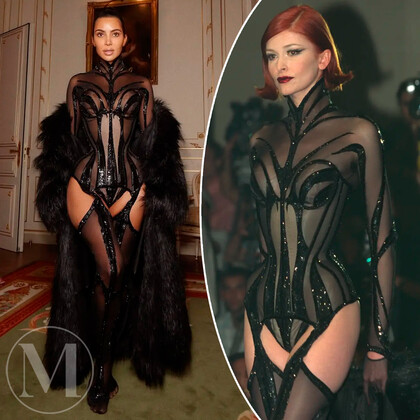 Ким Кардашьян примерила ещё один в откровенный образ от Mugler