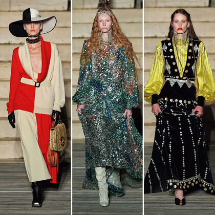 Мистическое шоу Gucci: в Италии прошёл показ круизной коллекции, посвящённой небесным телам и чёрным дырам