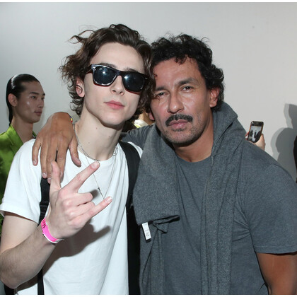 Тимоти Шаламе на показе Haider Ackermann в Париже
