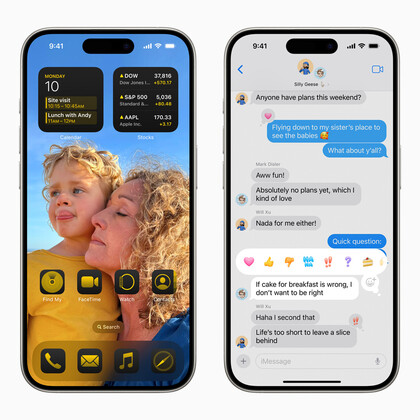 Apple представили версию iOS 18 с новыми иконками