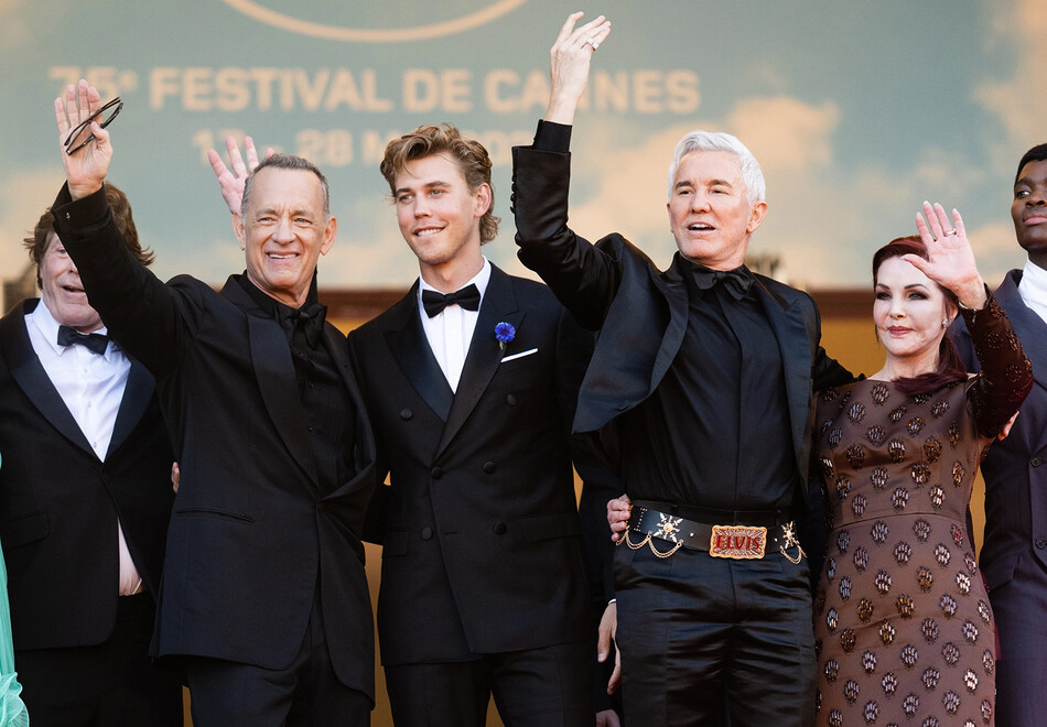 Том Хэнкс, Остин Батлер, Баз Лурманн и Присцилла Пресли приняли участие в показе фильма &laquo;Элвис&raquo; во время 75-го ежегодного Каннского кинофестиваля во Дворце фестивалей 25 мая 2022 года в Каннах, Франция