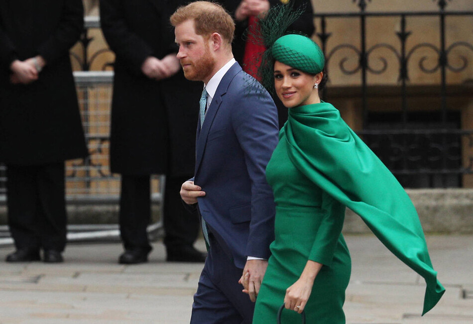 Принц Гарри, герцог Сассекский и Меган, герцогиня Сассекская, прибывают на ежегодную службу в честь Дня Содружества в Вестминстерском аббатстве 9 марта 2020 года в Лондоне, Англия