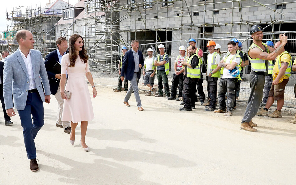 Кэтрин, герцогиня Кембриджская, и принц Уильям  1 сентября 2016 года в Ньюки, Великобритания