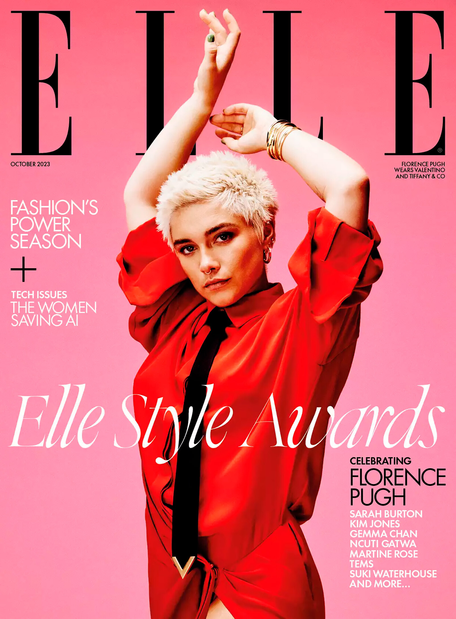 Флоренс Пью на обложке октябрьского номера Elle UK