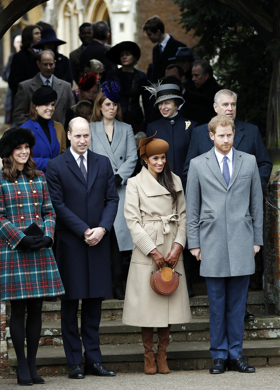 Члены королевской семьи на Рождество 2015 года