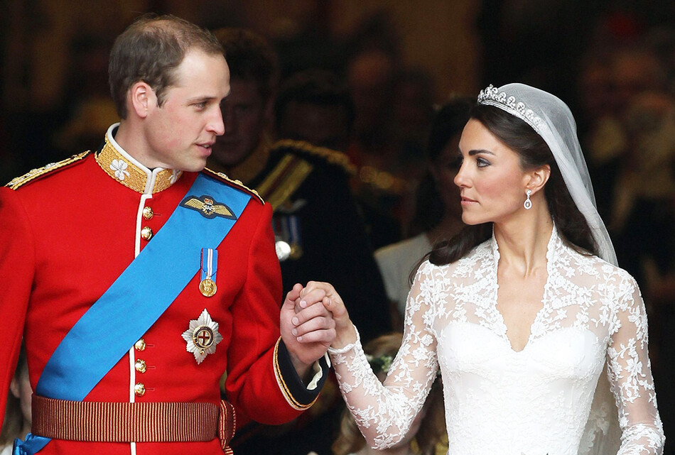 Принц Уильям и герцогиня Кэтрин в Вестминстерском аббатстве 29 апреля 2011 года в Лондоне, Англия