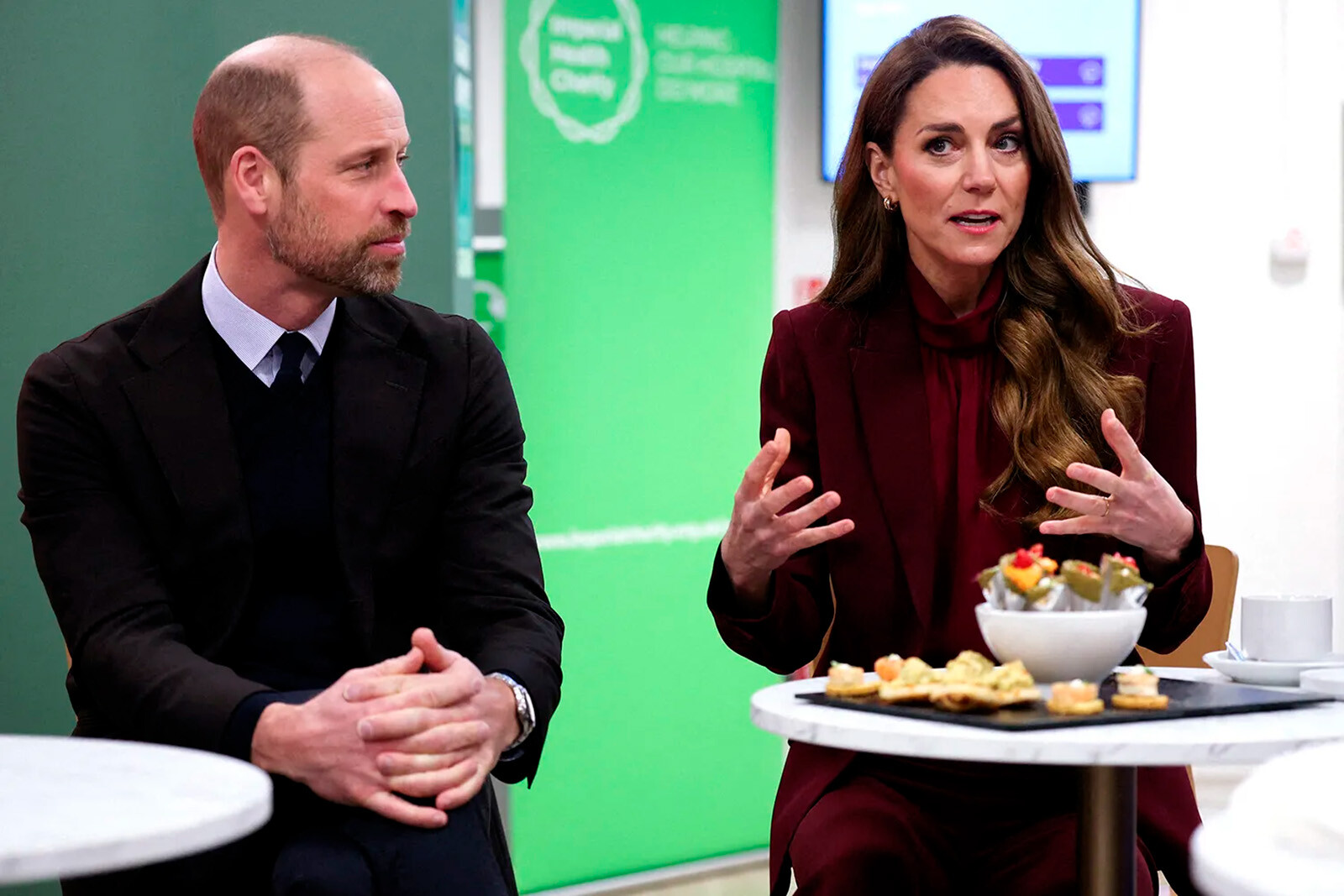 Кейт Миддлтон и принц Уильям в больнице Чаринг-Кросс 8 января 2026 года