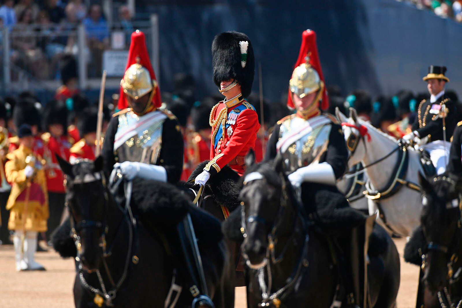 Принц Уильям на репетиции Trooping the Colour, 2023