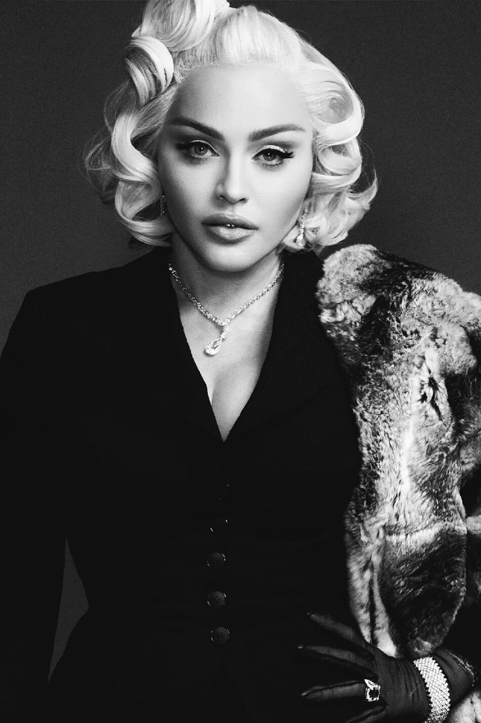 Мадонна в образе Мэрилин Монро в фотосессии для журнала V, 2021 