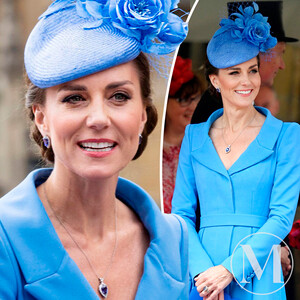 Кейт Миддлтон посетила церемонию Ордена Подвязки в ярко-синем наряде