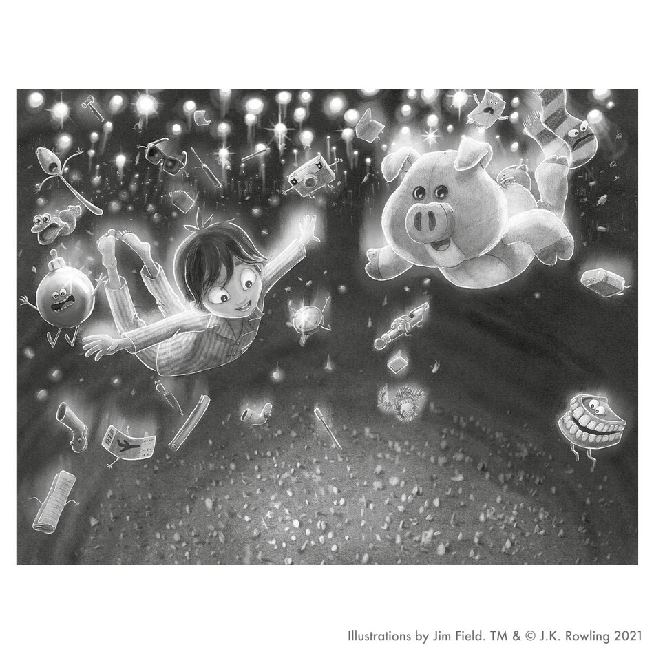 Иллюстрация из книги Джоан Роулинг &laquo;Рождественский поросёнок&raquo;