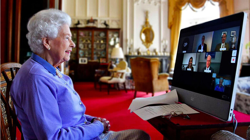 Королева Елизавета II онлайн-встречу с представителями Королевского общества спасения жизни