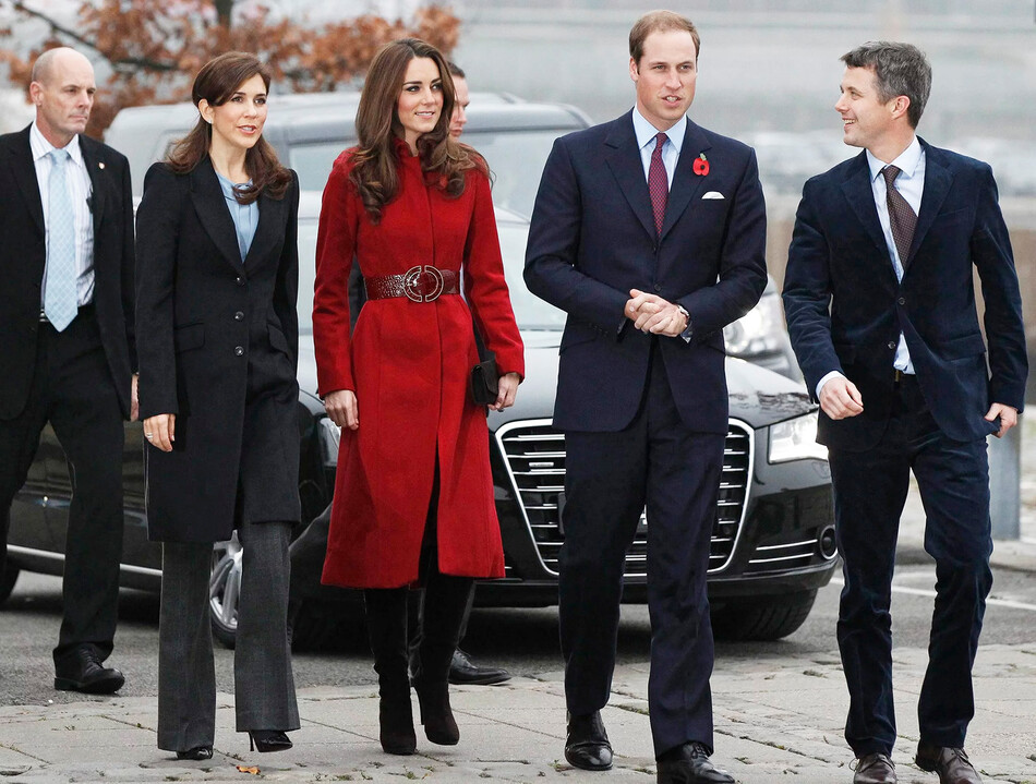 Принц Уильям, Кейт Миддлтон, принц Фредерик и принцесса Мэри, 2014
