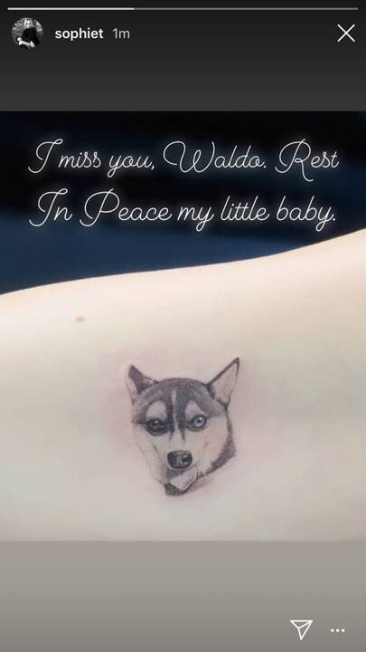 Софи Тернер и Джо Джонас сделали татуировки в честь погибшей собаки