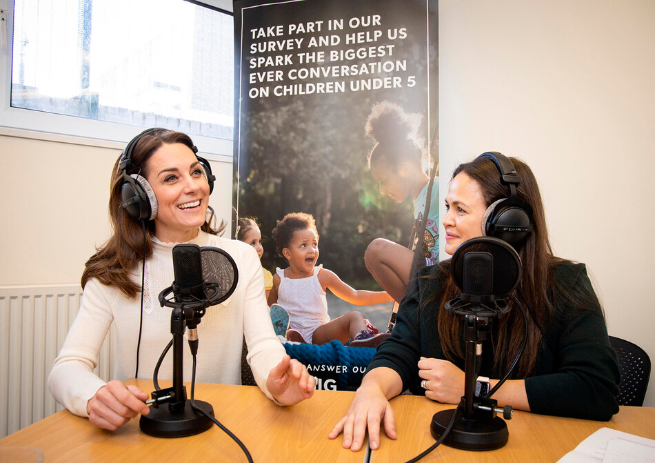 Герцогиня Кембриджская во время записи специального выпуска программы &laquo;Счастливая мама, счастливый ребёнок&raquo;, 20 февраля 2020 года