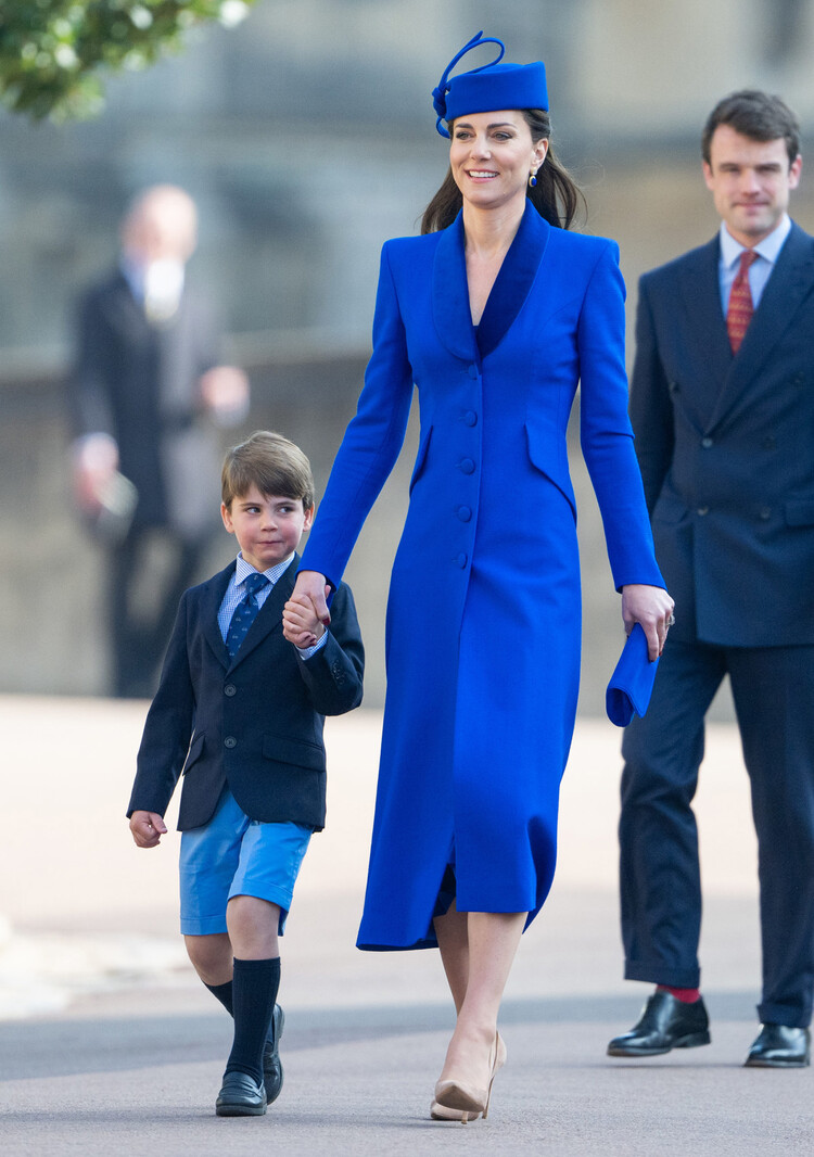 Кейт Миддлтон с принцем Луи посетила пасхальную службу, 2023