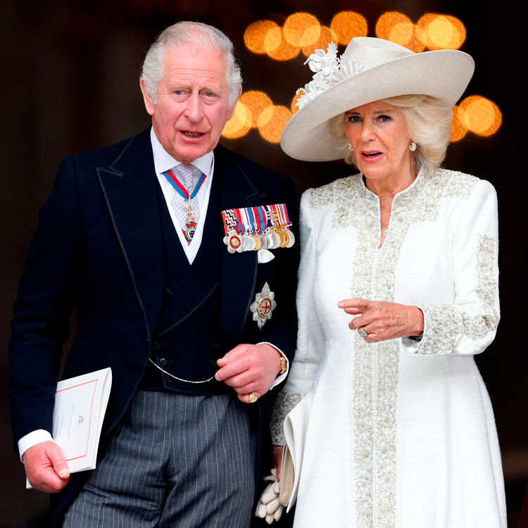 Принц Чарльз и Камилла Паркер-Боулз посещают Национальную службу благодарения в честь платинового юбилея королевы Елизаветы II в соборе Святого Павла 3 июня 2022 года в Лондоне, Англия