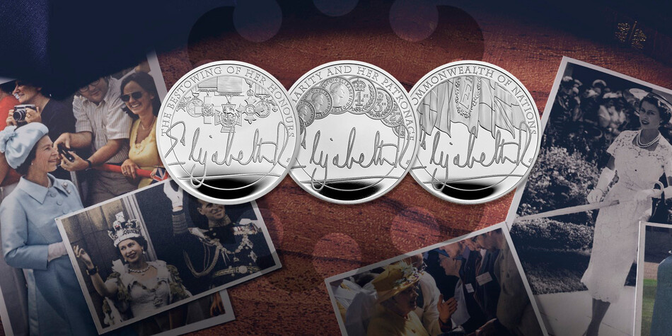 Королевский монетный двор Великобритании выпустил монеты с подписью королевы Елизаветы II, приуроченные её Платиновому юбилею, 12 августа 2022 г.&nbsp;