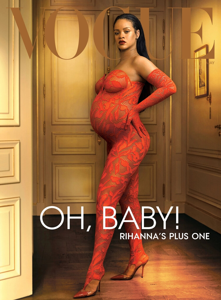 Беременная Рианна на майской обложке Vogue, 2022