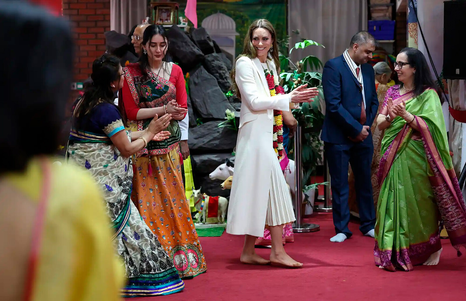 Кейт Миддлтон посещает индуистский храм Шриджи Дхам Хавели в Лестере, 5 марта 2026 года