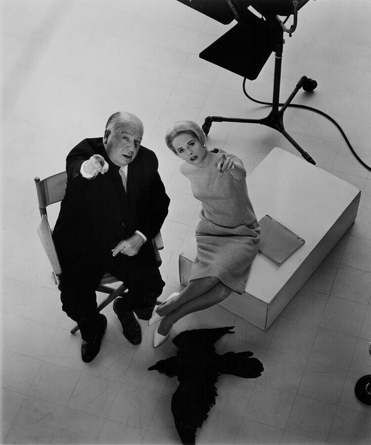 Альфред Хичкок и Типпи Хедрен, 1963