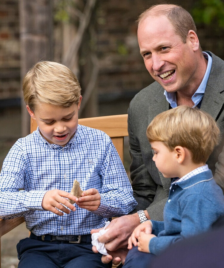Принц Уильям с сыновьями принцем Джорджем и принцем Луи