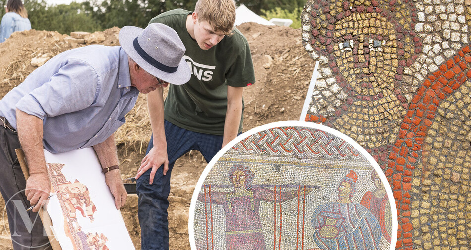 Находка века: британский фермер случайно обнаружил остатки римского имения с уникальной мозаикой на полу
