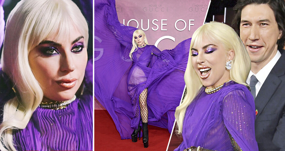 Словно бабочка: Леди Гага выбрала воздушный наряд для премьеры фильма &laquo;Дом Гуччи&raquo; 