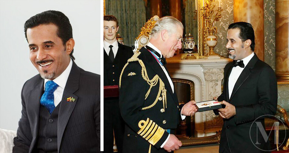 Принц Чарльз с саудовским бизнесменом Махфузом Марей Мубараком бин Махфузом