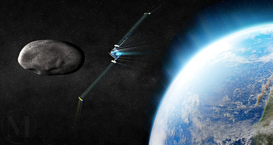 Иллюстрация космического корабля NASA спутника DART и LICIACube,2021