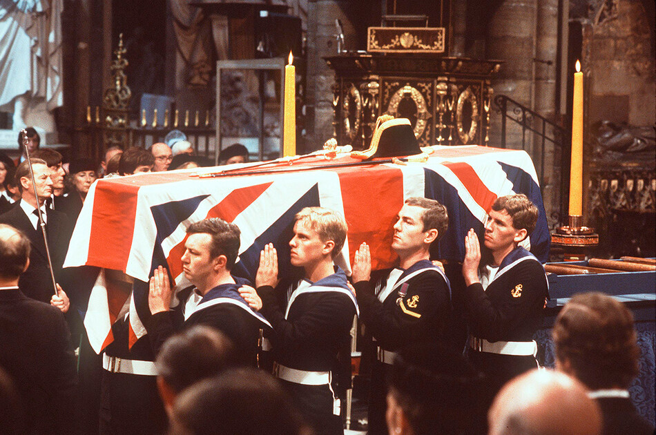 Похороны лорда Луи Маунтбеттена (графа Маунтбеттена Бирмы) в Вестминстерском аббатстве, 5 сентября 1979 года, Лондон, Англия
