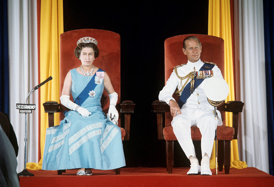 Елизавета II и принц Филипп на Барбадосе