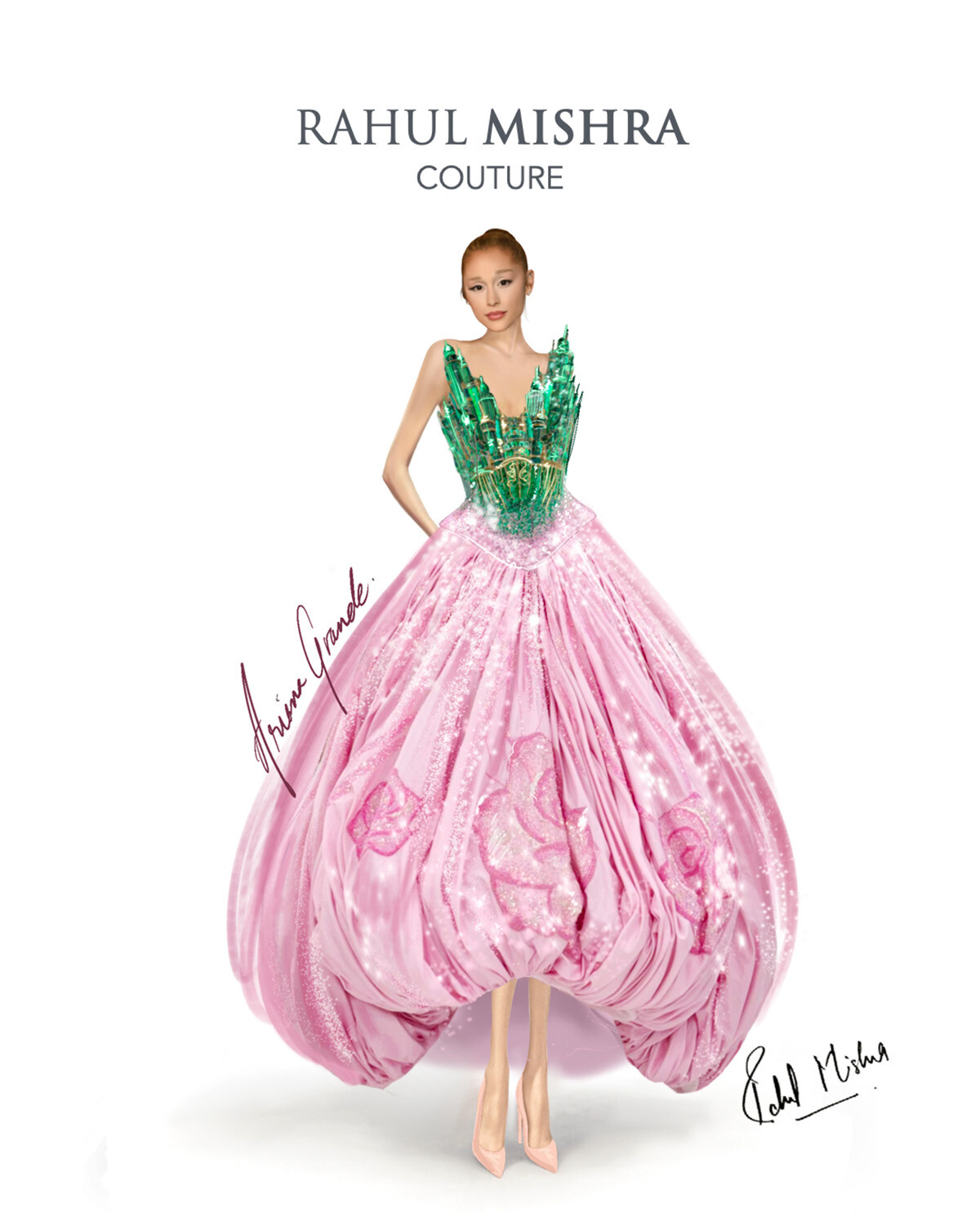 Ариана Гранде в Rahul Mishra Couture — самый эффектный образ волшебницы