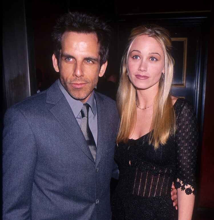 Бен Стиллер и его невеста Кристин Тейлор на нью-йоркской премьере фильма &laquo;Сохраняя веру&raquo;, 2000