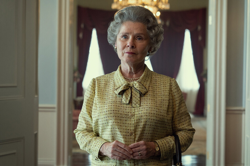 Имельда Стонтон в роли королевы Елизаветы II в сериале &laquo;Корона&raquo;, 2022 г.&nbsp;