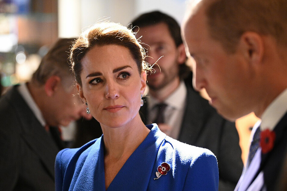 Герцогиня Кэтрин с принцем Уильямом во время открытия саммита COP26 1 ноября 2021 года в Глазго, Великобритания